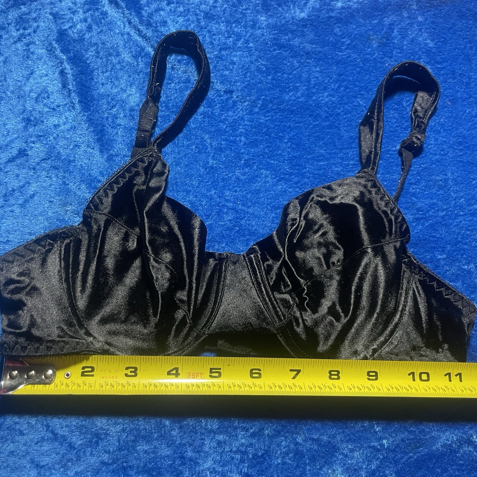 Vintage Shiny Black Bra Underwire No Tag Size 34b??