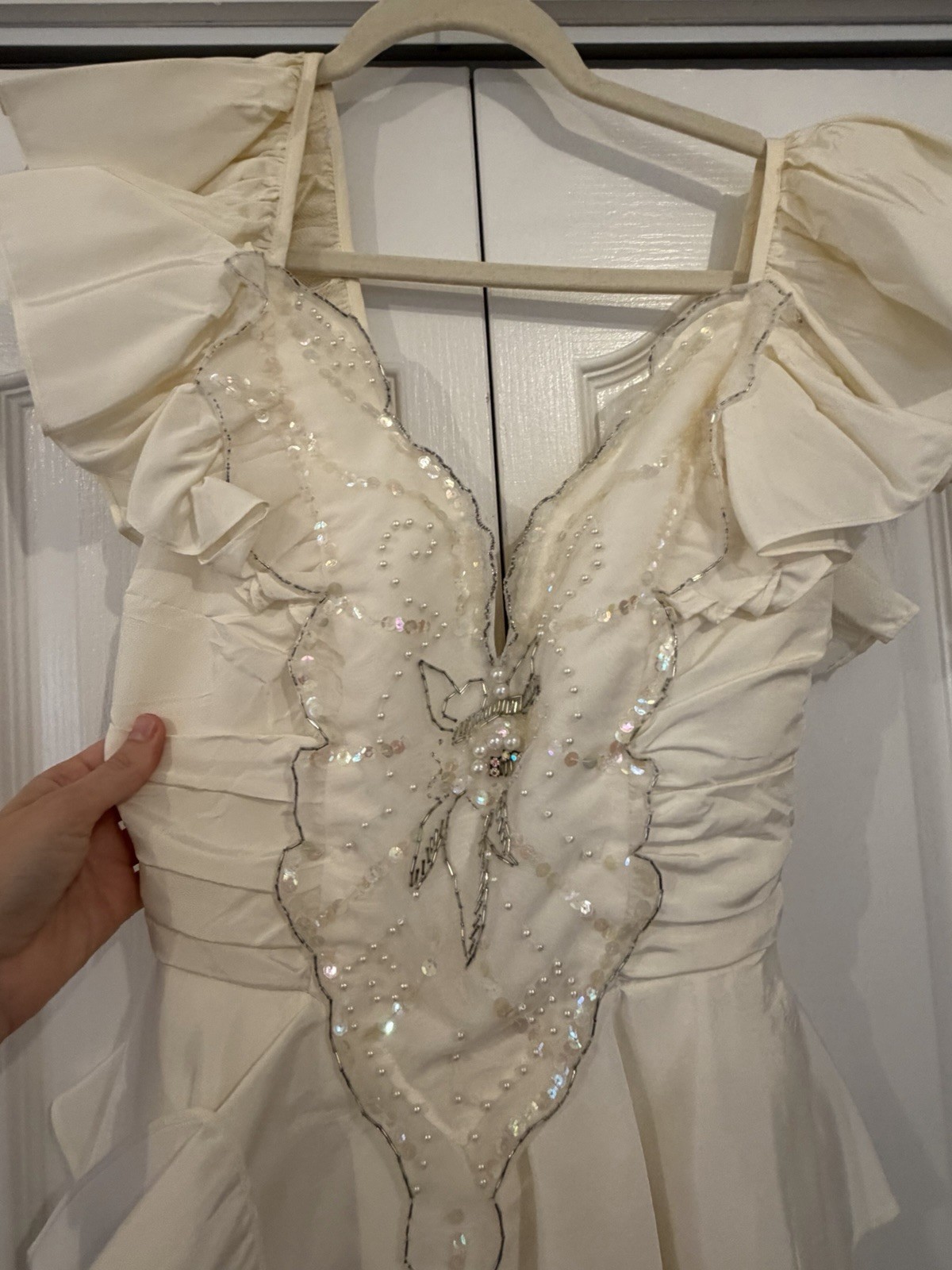 VTG climax for david howard karen okada Peplum Dress 11/12 Formal Peplum Beaded