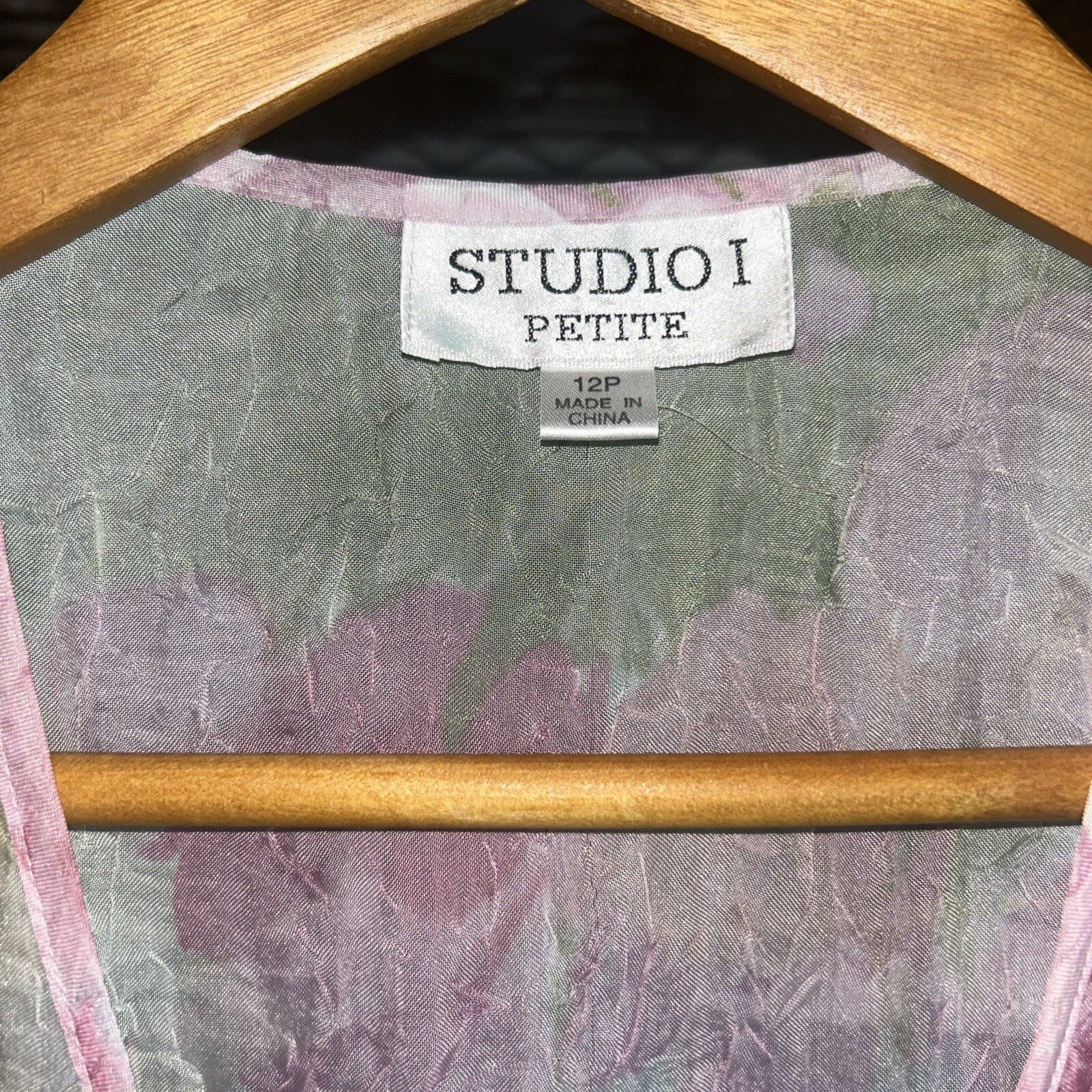 Vintage Floral Print Sheer Top