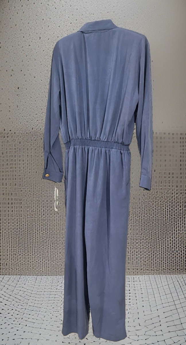 VTG 80s Paris Saint Germain Blue Utility Jumpsuit NWT Medium Made In USA Gold