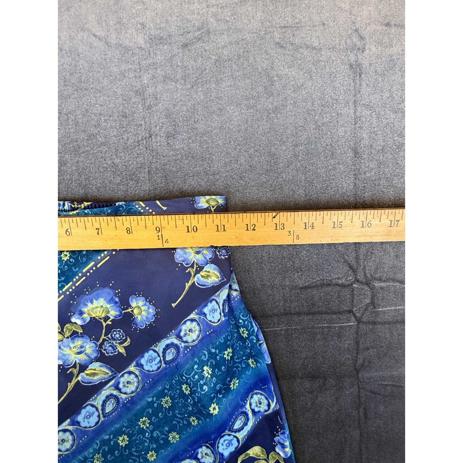 Vintage Amy Byer California Women Size M (8-10) Blue floral Midi Skirt