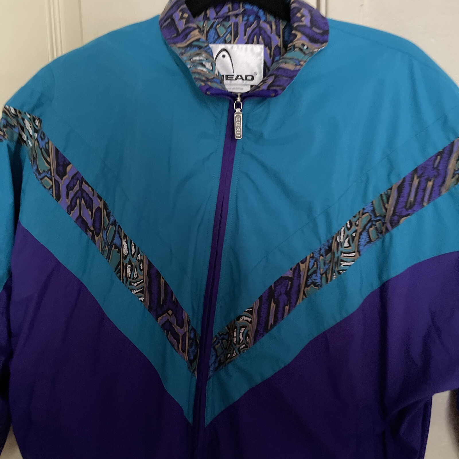 1980’s Head Sportwear Women Purple Sport Suit Track Tennis Warmup Vintage Lrg