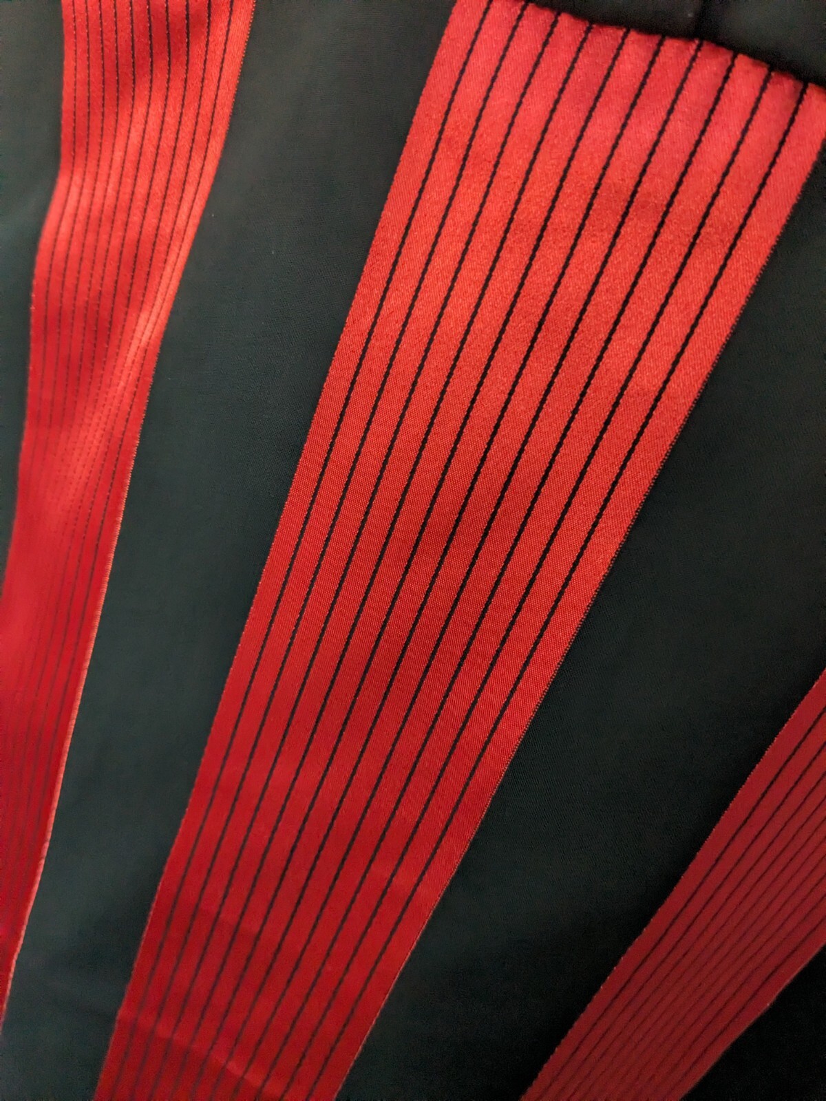 Lorac Original Dress Women’s L/XL Vtg 80s Red Black Stripe Drop Waist Nostalgic