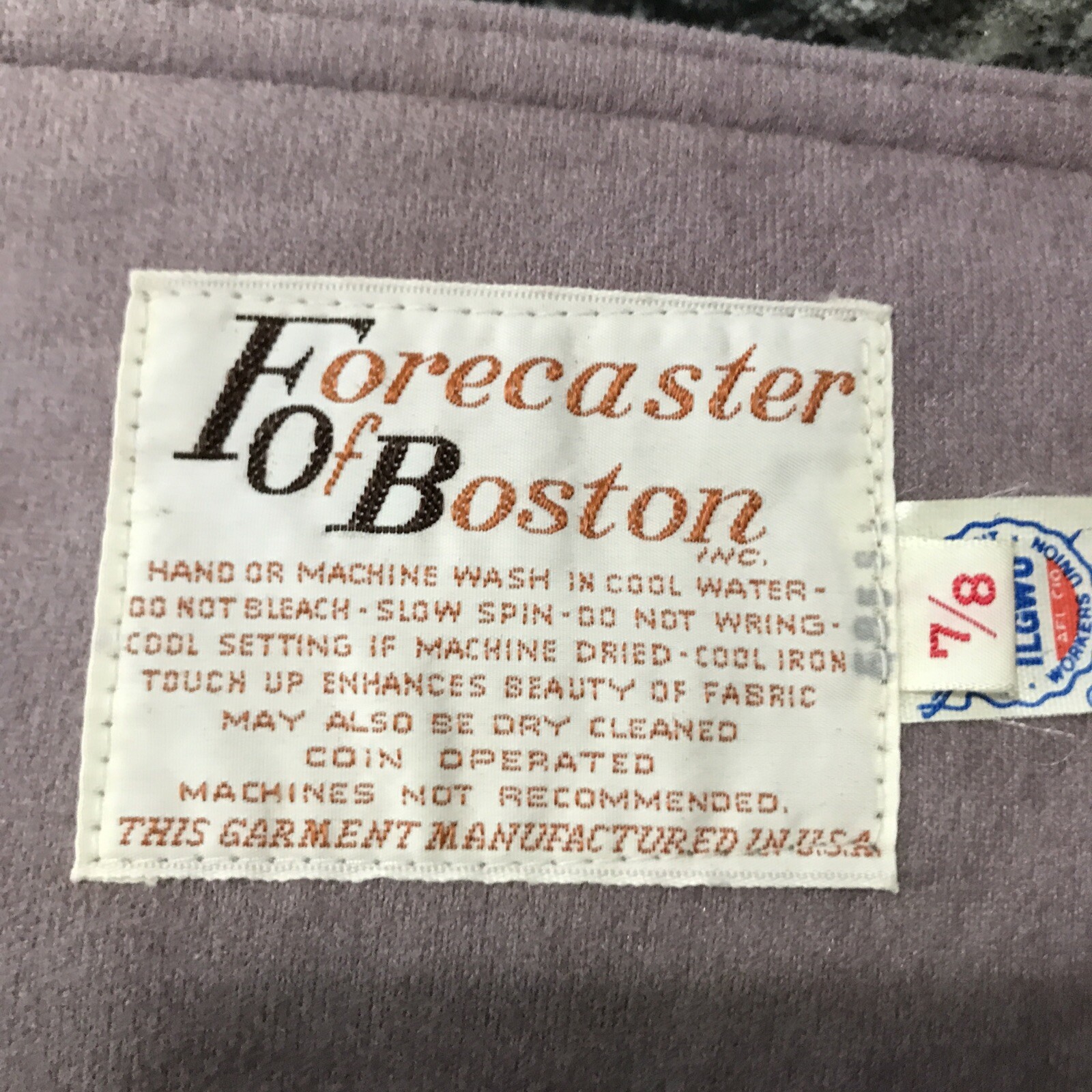 1960s Mod Coat Jacket Soft Gray Purple Forecaster Of Boston Rain Trench 7/8
