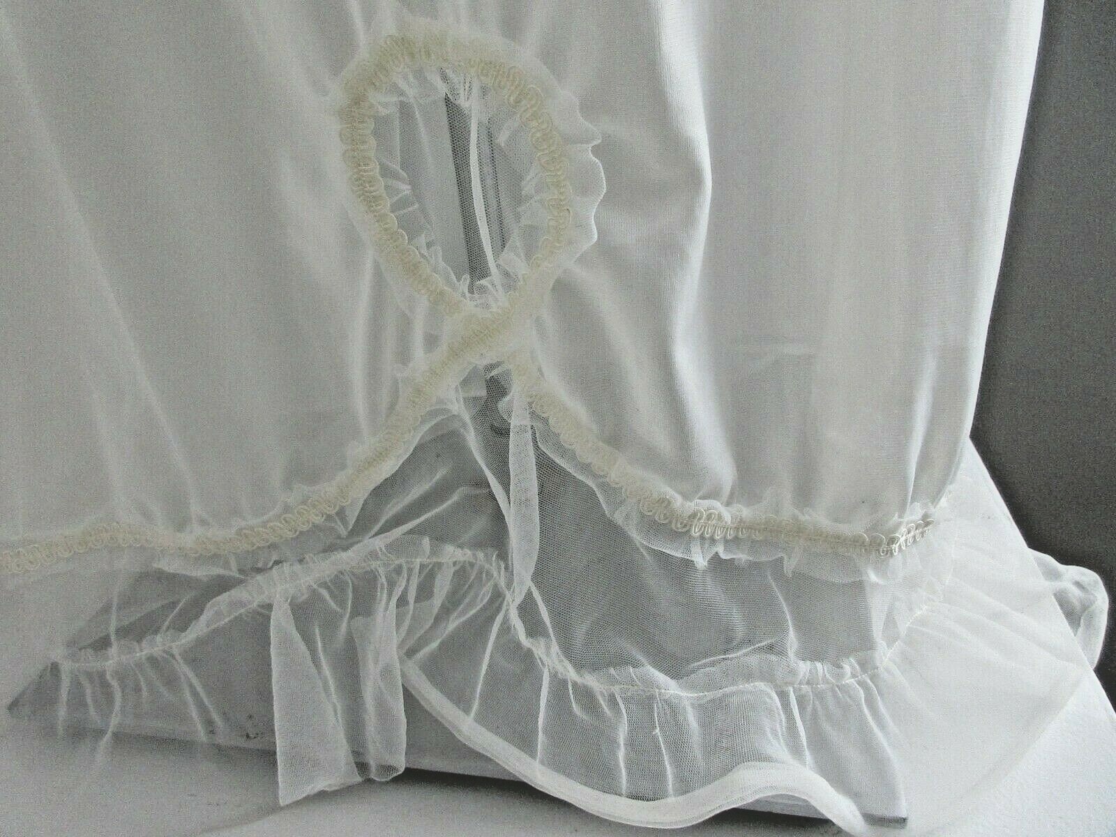 DEENA VINAGE SLIP SMALL LOVELY DUPONT NYLON TRICOT SEXY SLIP WITH RUFFLES