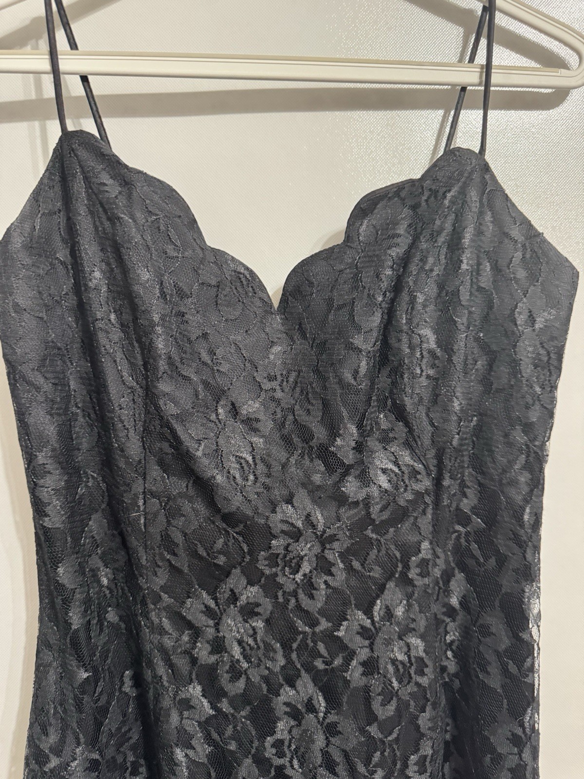 LA Glo Size 11/12 Vintage 90s Sexy Black Lace Cocktail Party Dress Whimsygoth
