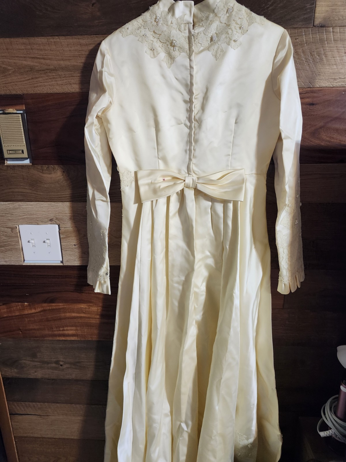 Neusteters Vintage Long Ball Dress. Hand Stitched Pearl And Lace Details. Size S