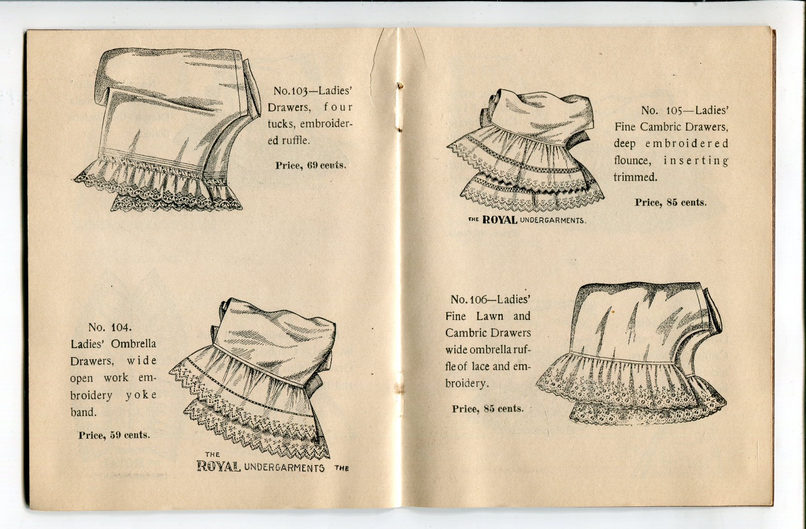 1898 Women’s Undergarments Booklet, Valuable Hints for Ladies Only, Espenhain Co