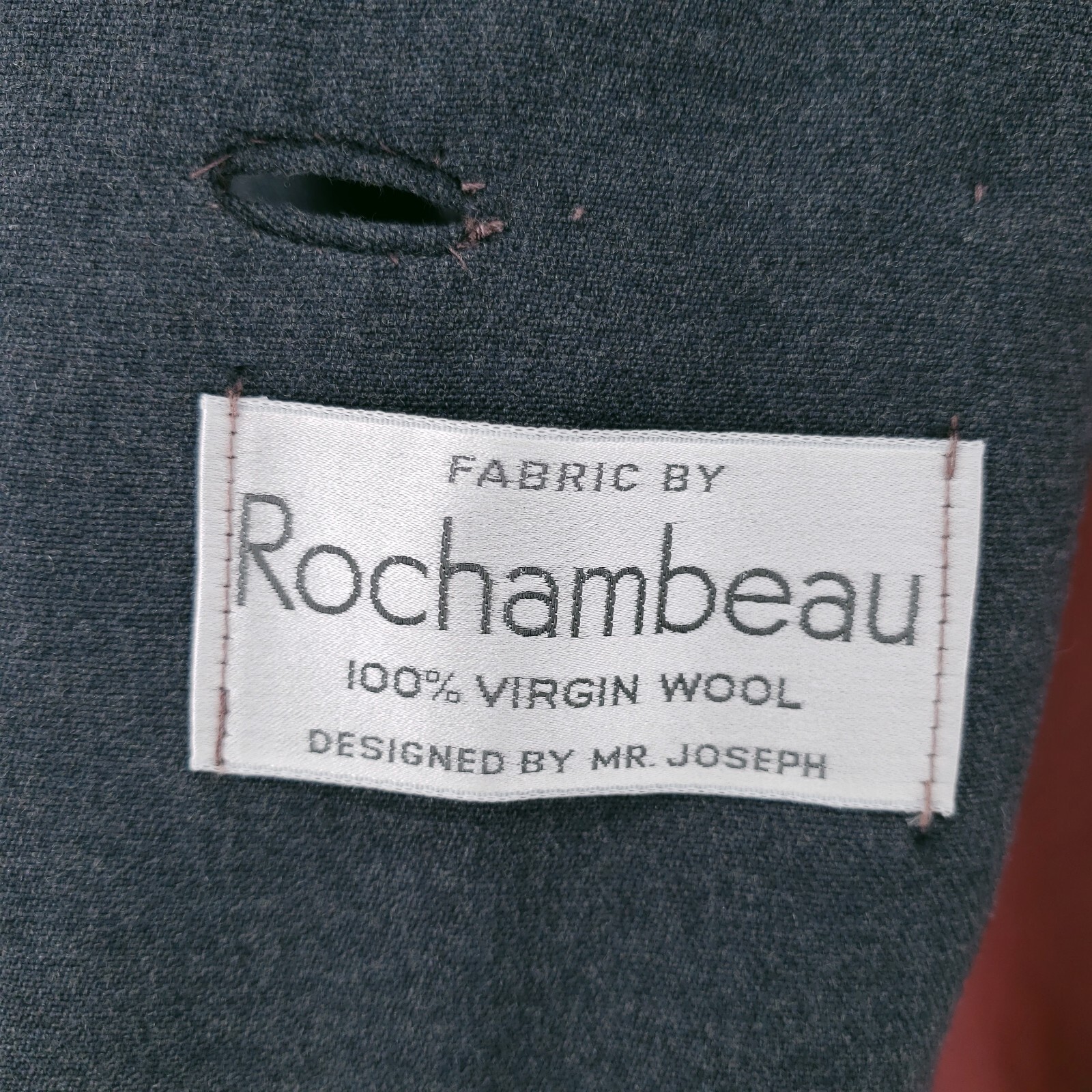 Vintage 100% Virgin Wool Coat Rochambeau Fabric Fitted Estimated Size S/M