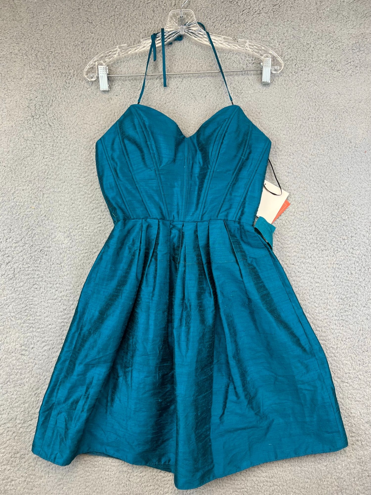 NWT Vintage Blue Silk Strapless Prom Dress size 4 Watters & Watters, Made in USA