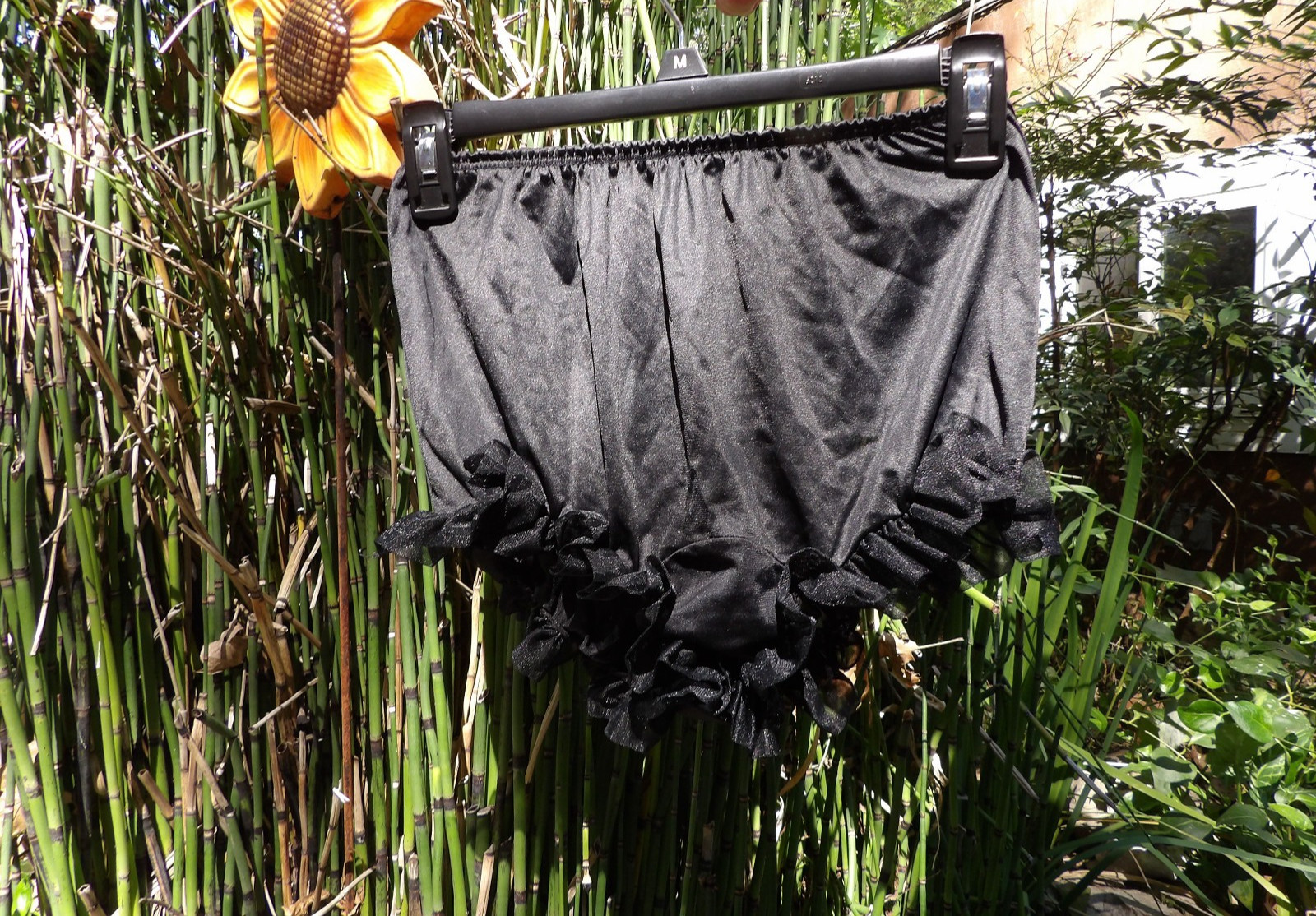 VTG JER MARAI WOMEN’S ALL NYLON DOUBLE GUSSET RUFFLE SISSY GRANNY PANTIES / S