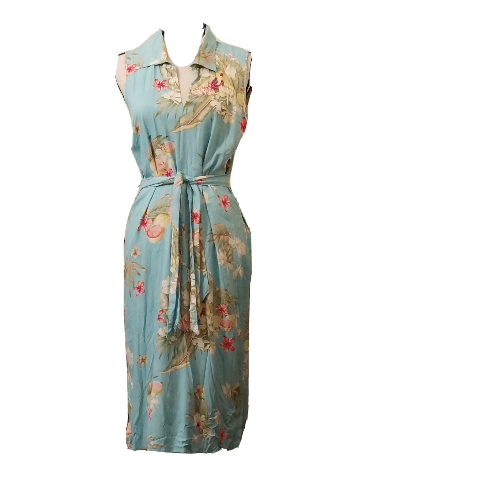 Hawaii KAHALA Midi Floral Dress With Belt Size 8 Floral Dress