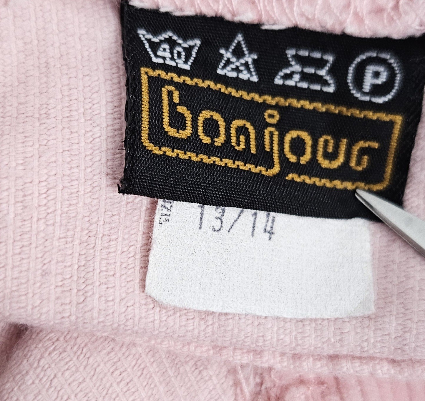 Vintage 80’s Bon Jour BABY PINK Corduroy Straight Pants Size13/14 NWOT