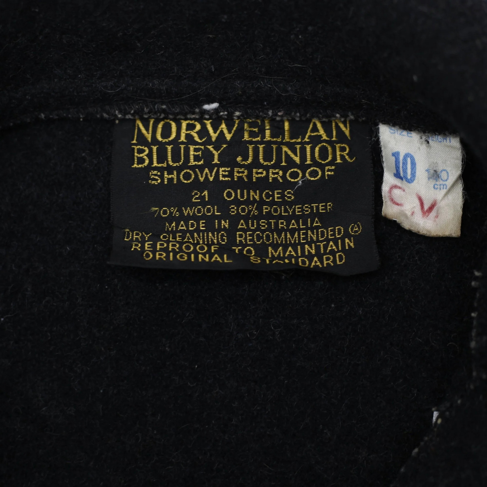 Vintage 80s Ladies Norwellan Jacket Black Wool Richmond Embroidered Patches