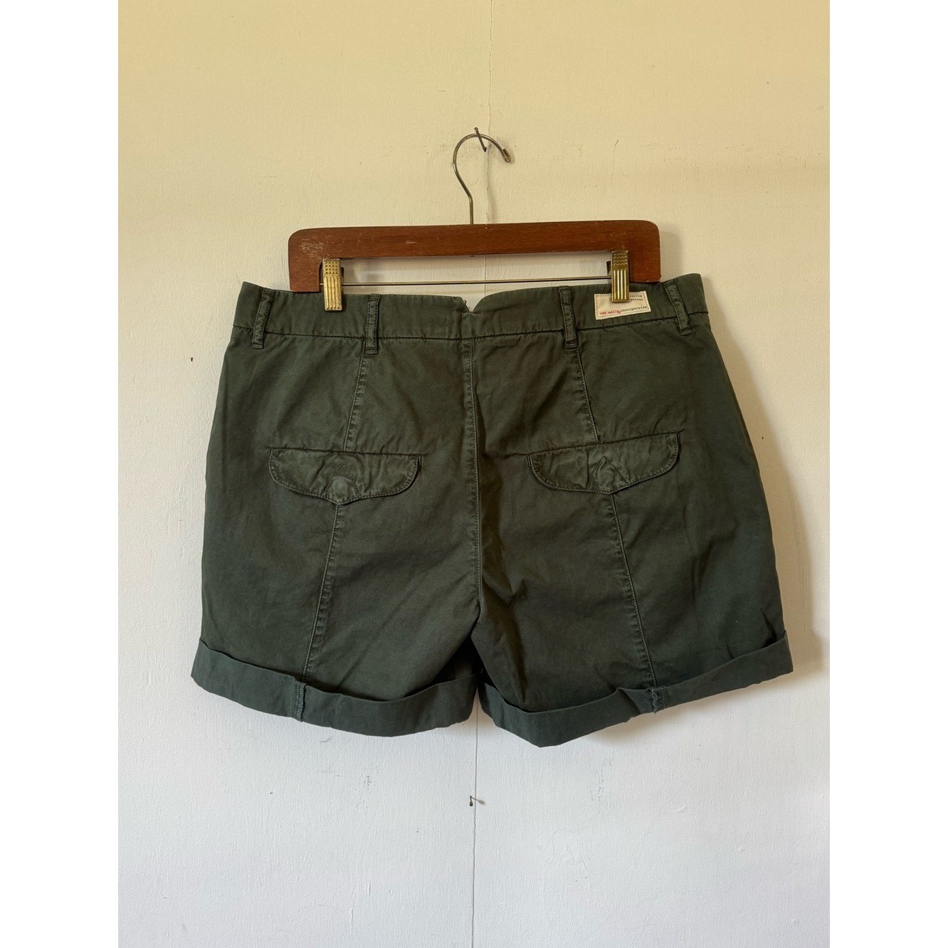 Odd Molly The It Shorts Military Green Cotton 4″ Womens XL NEW NWT
