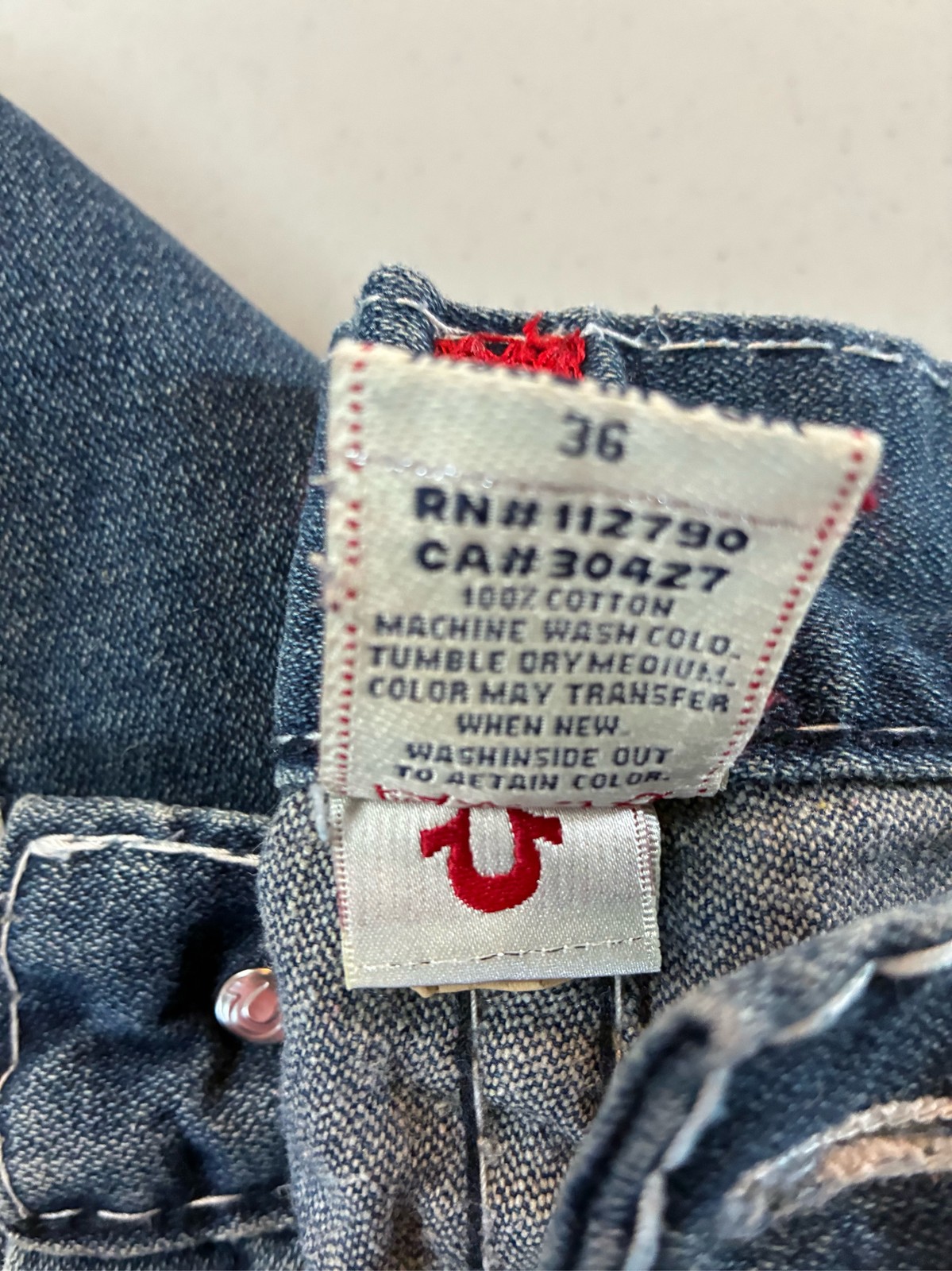 True Religion Ricky Super T Jeans Great Pair Super Look 36 Waist