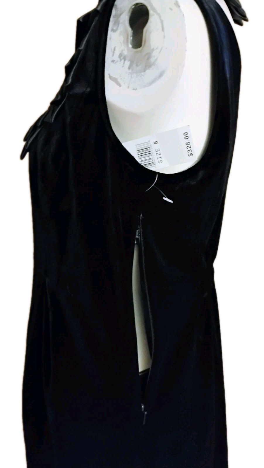 NWT 90’s „Essentials by ABS” Velvet with Geometric Satin Petal Trim Dress 8 $328