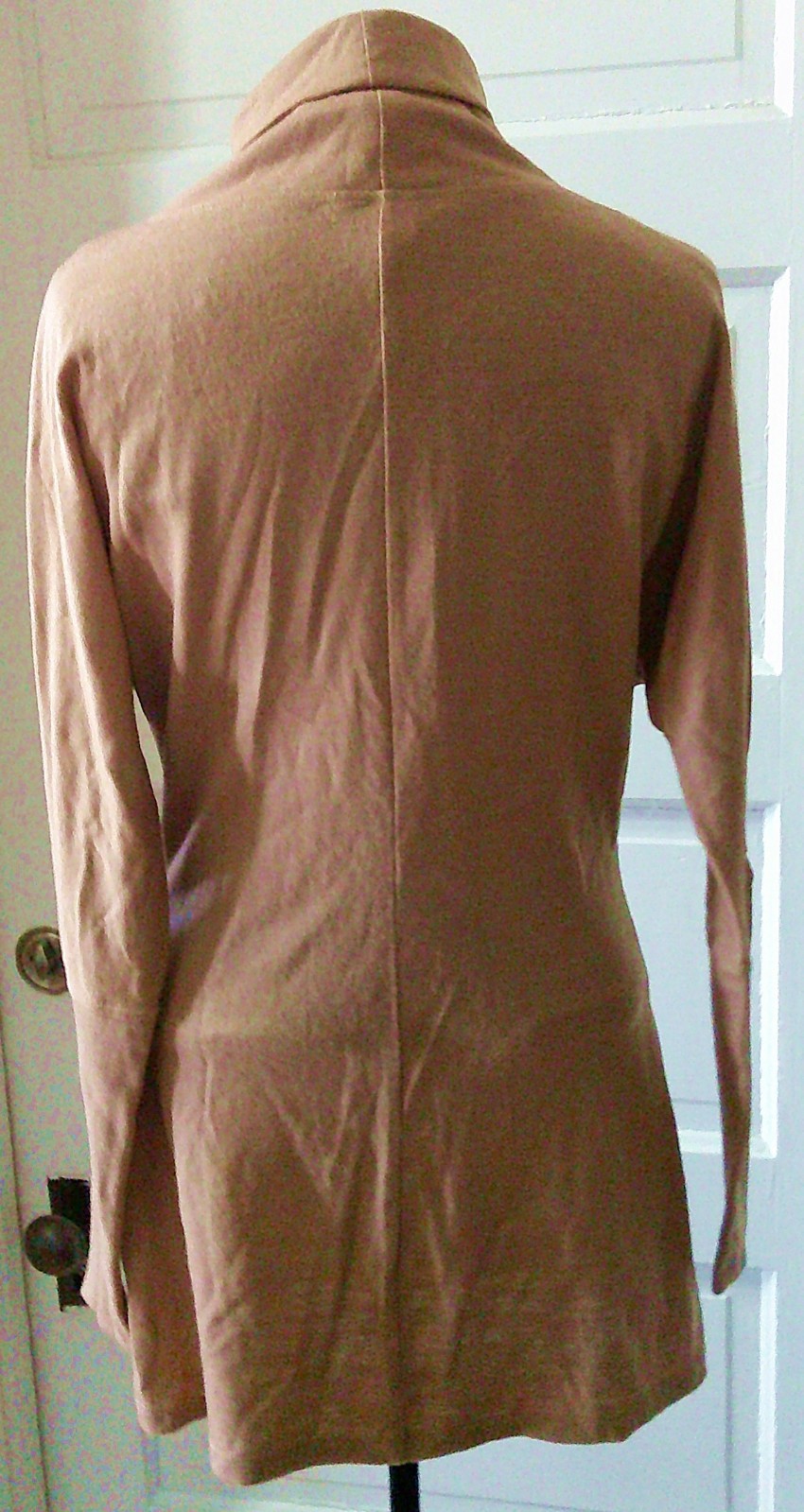 90’s MODA International Tan WOOL Batwing Tunic Sweater Top XS
