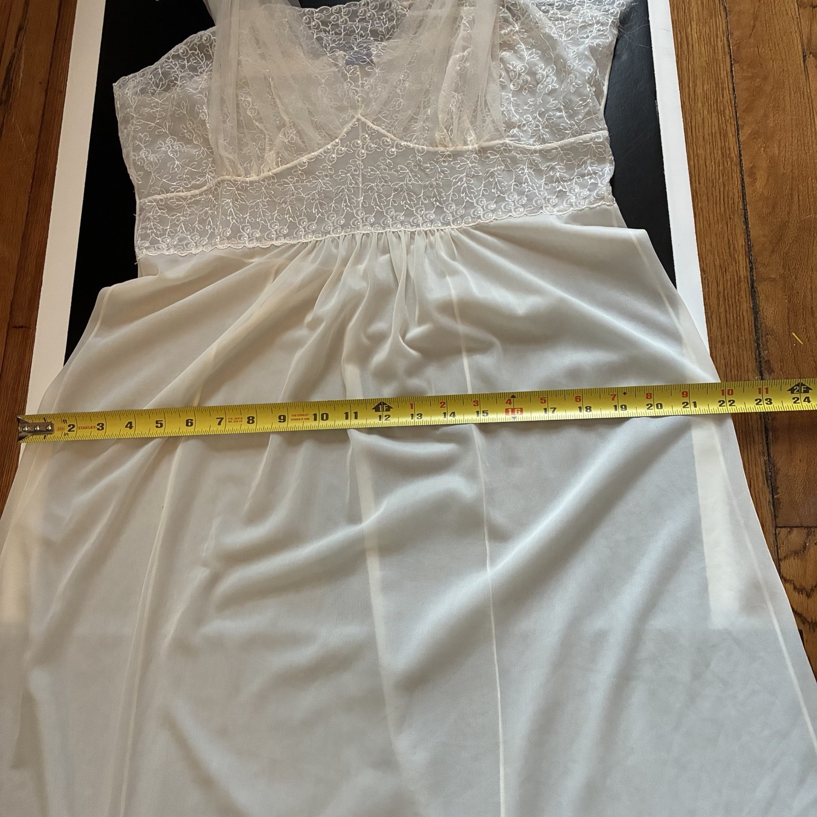 Vintage Sexy Naughty Sheer 1960S Miss Siren Nylon Négligée Nightgown Size 38 ￼