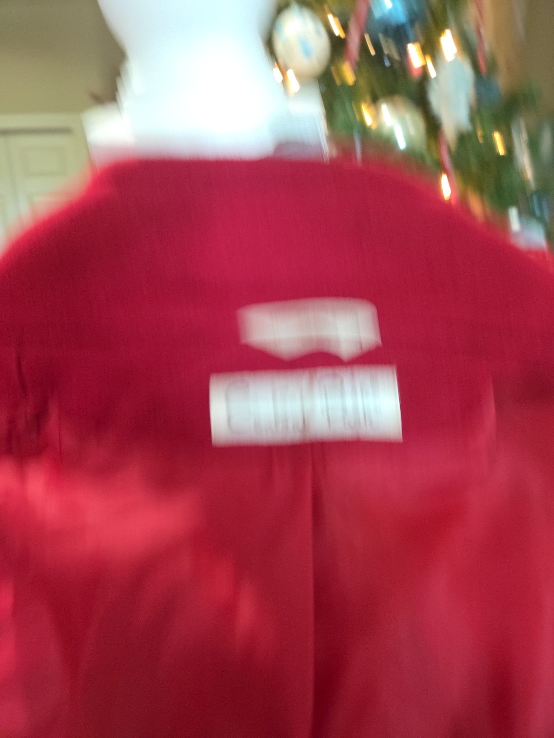 Vintage Central Park 100% Red Wool Anglo Fabrics SZ 14 Long Duster Jacket USA