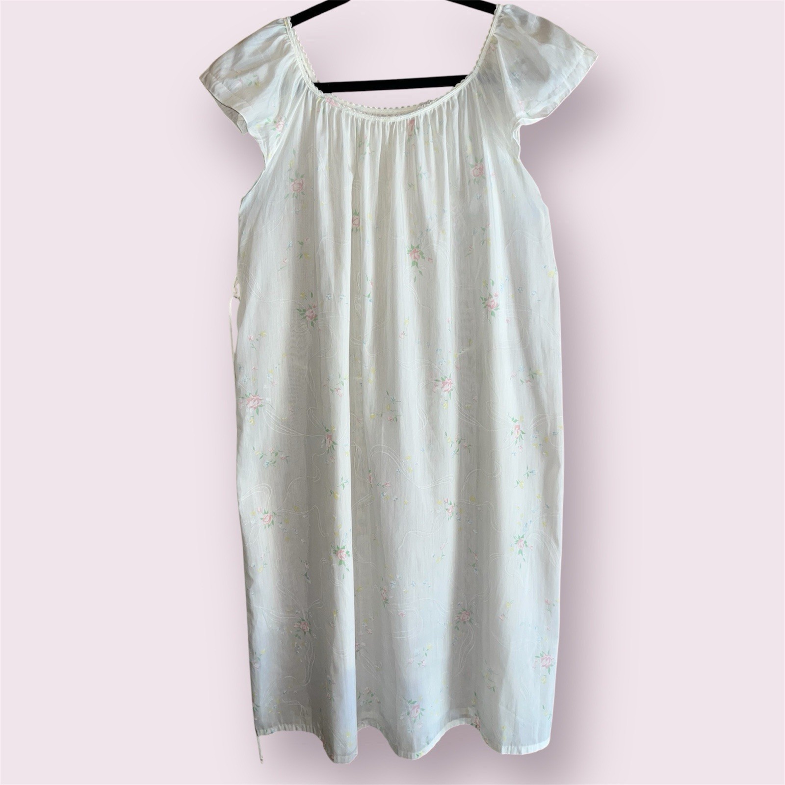 Vintage Darling 1980-90s Thin Cotton Nightgown by Schrank’s, Size Small