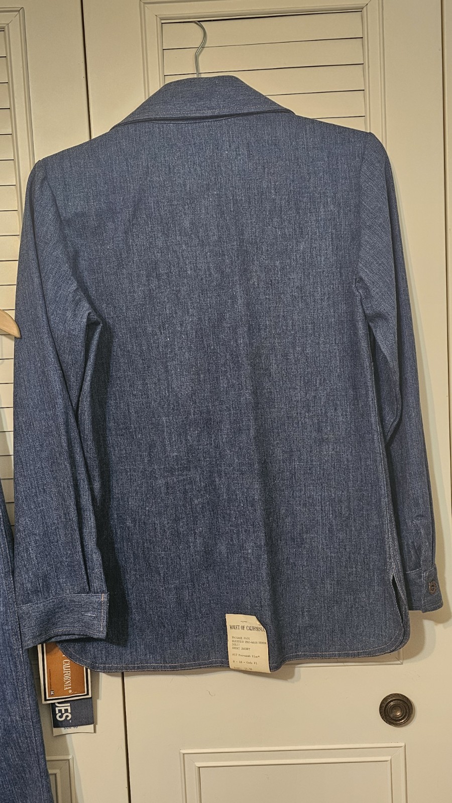 Vtg 70s Koret City Blues Denim Jacket Pants set NWT size 10 Disco Western