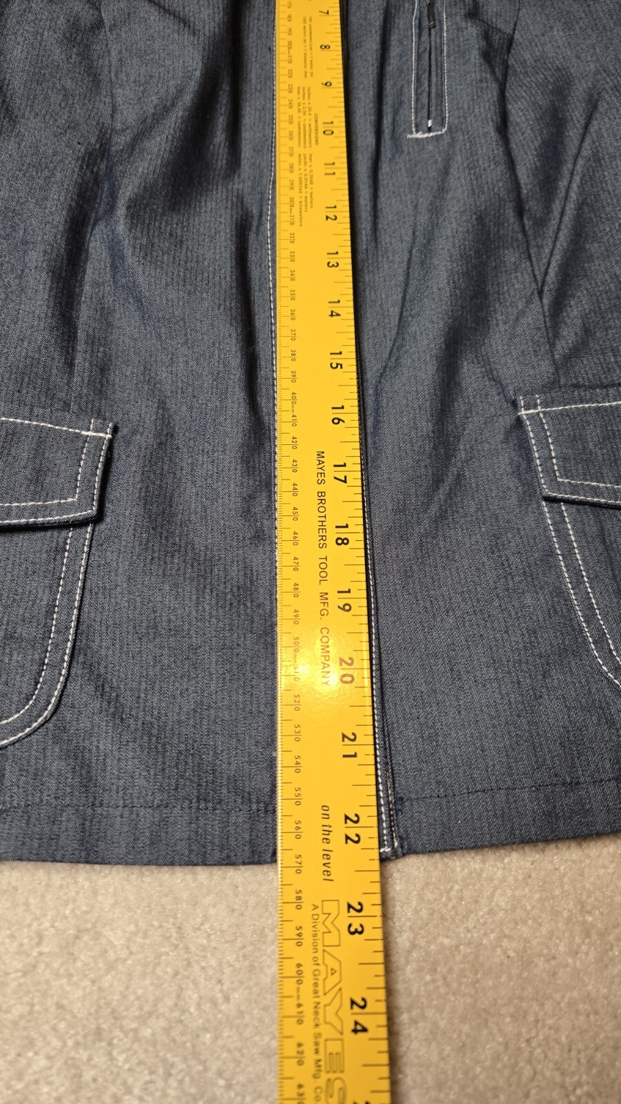 TanJay Womens 8P Pants and 6P Jacket 80s Denim Suit Jean Elastic Waist Short Slv