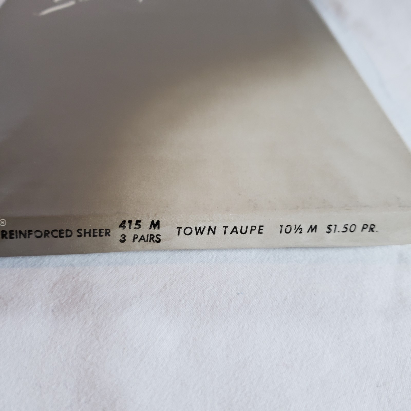 Hanes 415M 10-1/2M 10.5M 3 Pair Stocking Town Taupe Reinforced Sheer VTG NOS