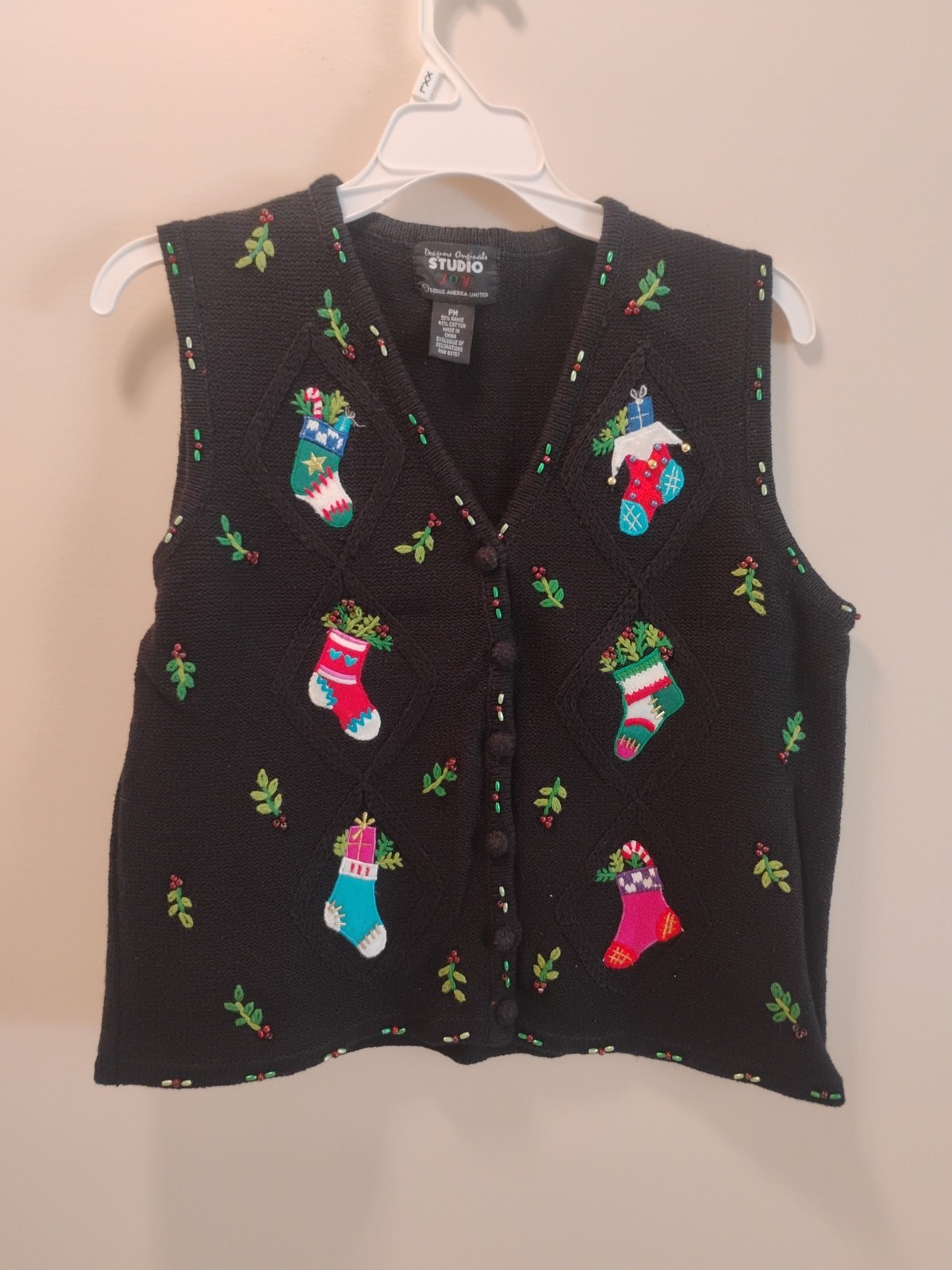 Designers Originals Studio Joy Christmas Sweater Vest Lot Of 3. Size PM. 'Ugly’