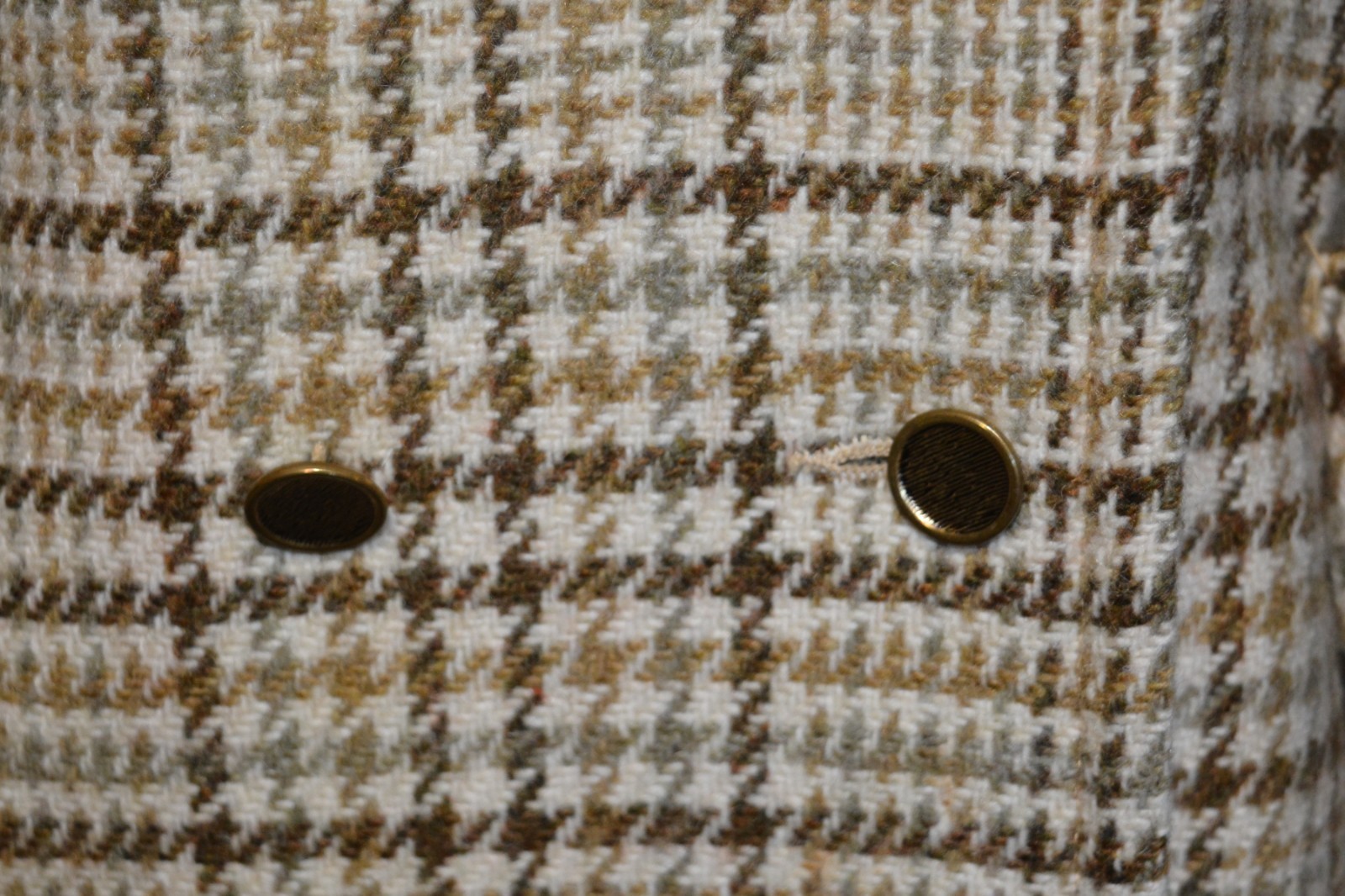 VTG Women’s SHERLOCK HOLMES COAT CAPE S/M (8) Wool Houndstooth