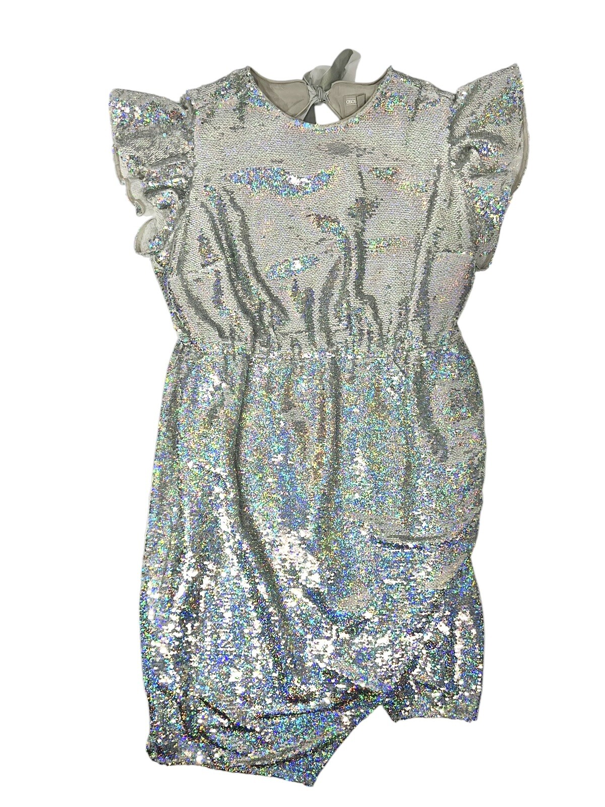 ASOS SIZE 16 SEQUIN Embellished PARTY DRESS DISCO COCKTAIL RAVE CLUB DIVA DANCER