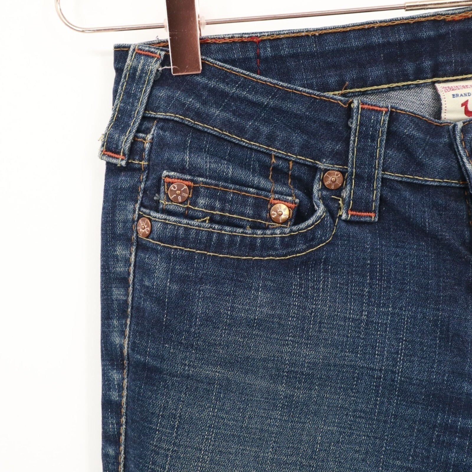 True Religion Johnny Jeans Womens 29 Blue Y2K Cowgirl Western Rodeo Vintage