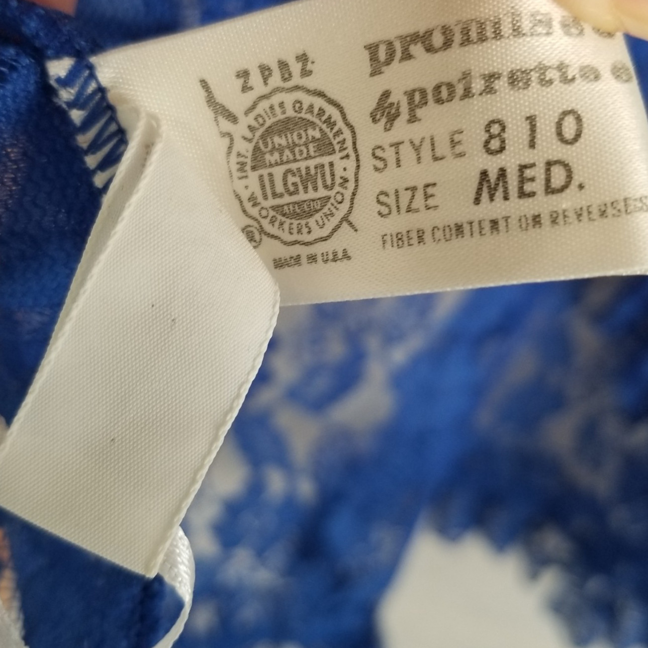 Vintage Boudoir Bed Jacket Royal Blue Medium Dolores for Poirette USA Made MWT