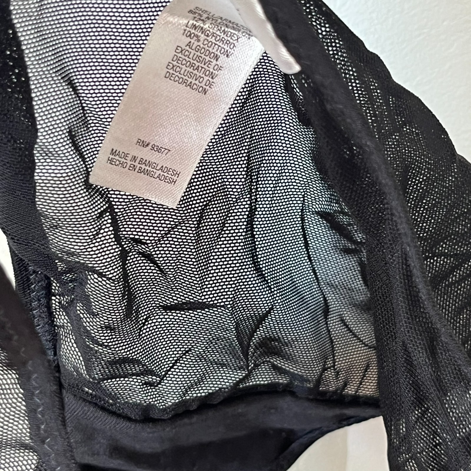 NEW Vintage Delicates Mesh Panties Black Purple Bow JCPenney SMALL 5 Cheeky Cut