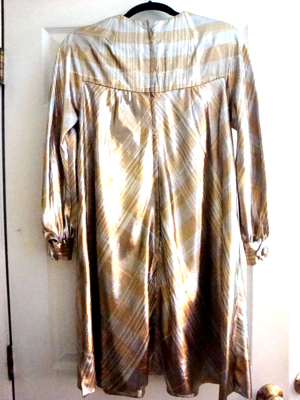 Vintage Modern Couture Original Gold and Silver Metallic Mini Dress