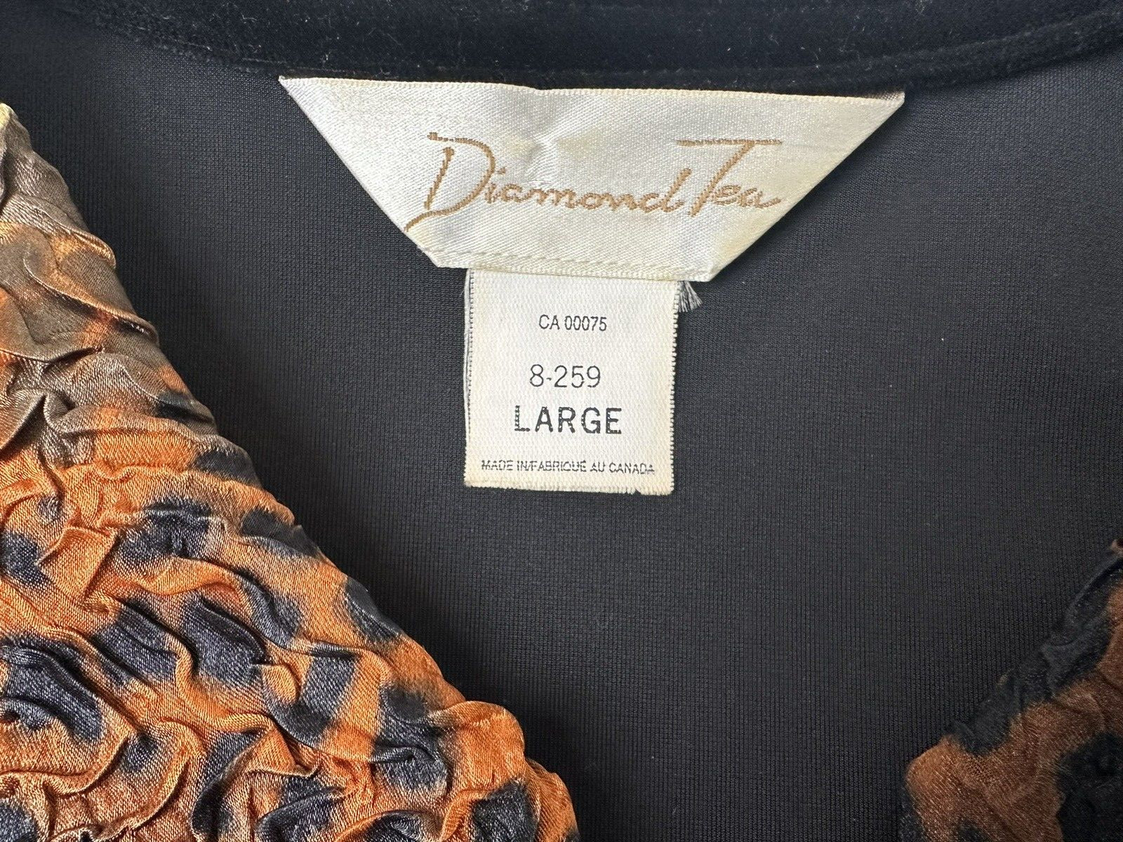 Diamond Tea Kaftan Robe Womens Large Black Velvet Long Whimsygoth Boho Vintage