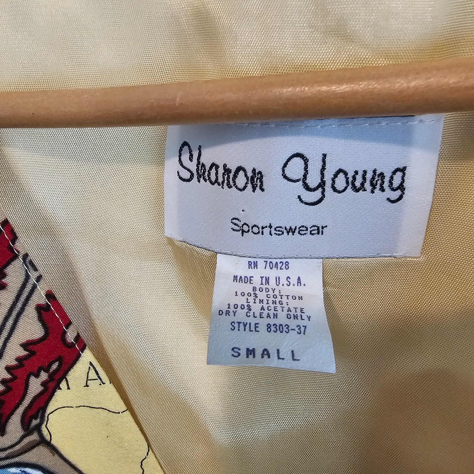Vintage Sharon Young Vest Womens Sm Yellow Western Cowboy Country Ponderosa 90s