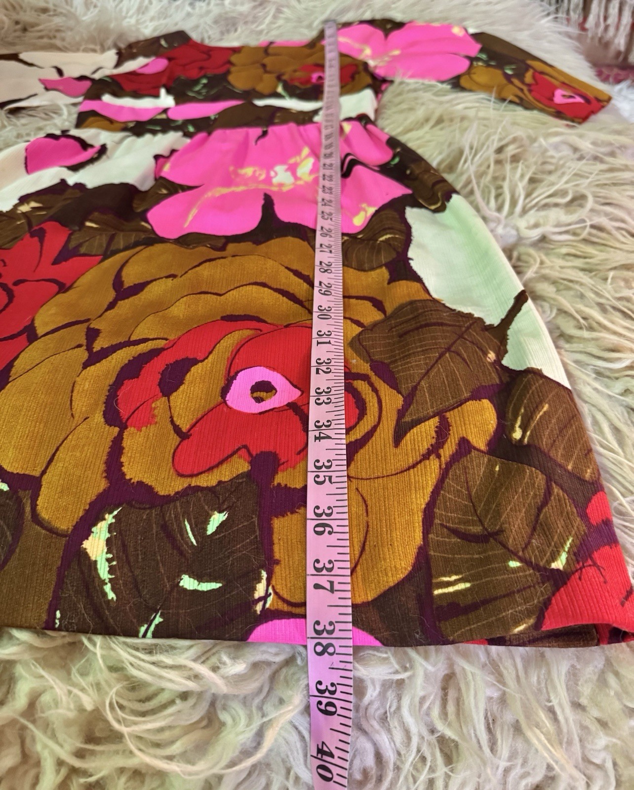 Vtg Kahala Hawaii Broadcloth Fit Flare Kimono Sleeve 3/4 Princess Dress Pop Art