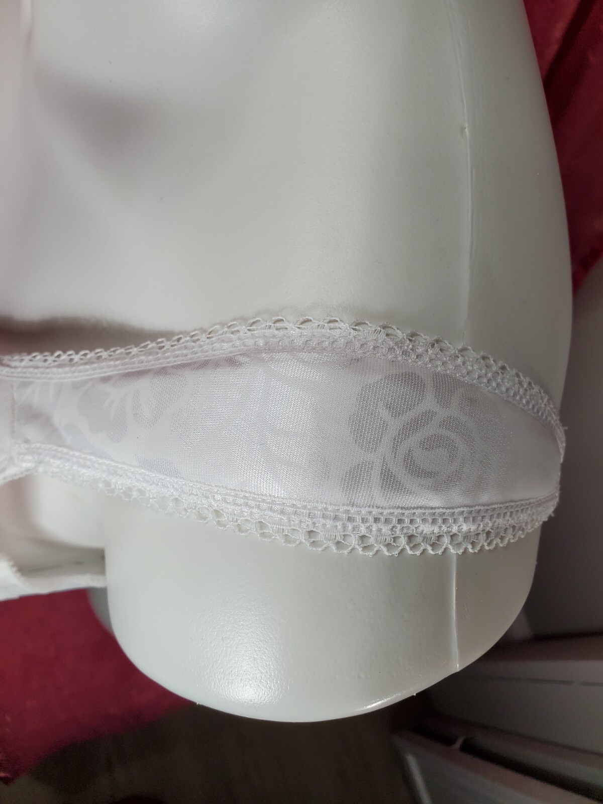 Playtex Silky Satin Bra Women’s Size 38D White Lace Sexy Sissy Pin-up Y2K