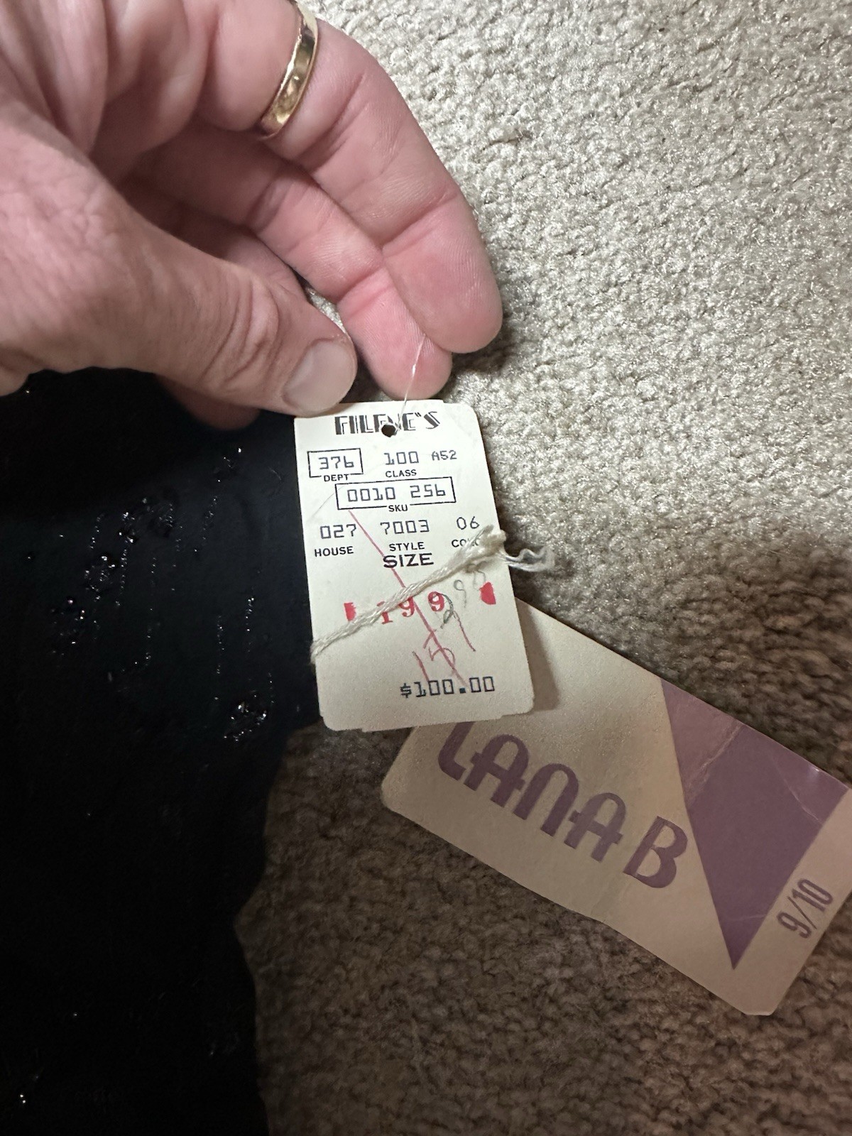 Lana B vintage dress Size 9/10 Cinched ruffled bottom