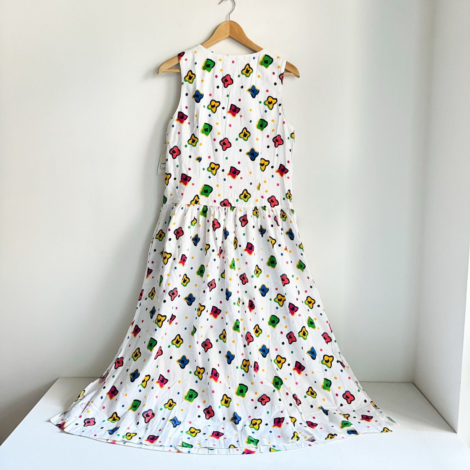 Vintage Lori Ann for Eaton’s Deadstock Floral sleeveless Midi Dress M/L