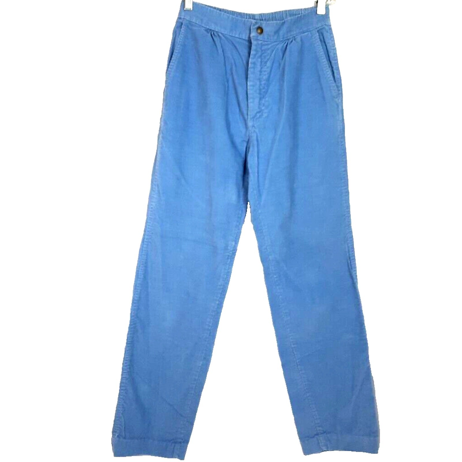 Vintage OP Ocean Pacific High Waist Corduroy Pants Small 24×29 Blue Surf Skate