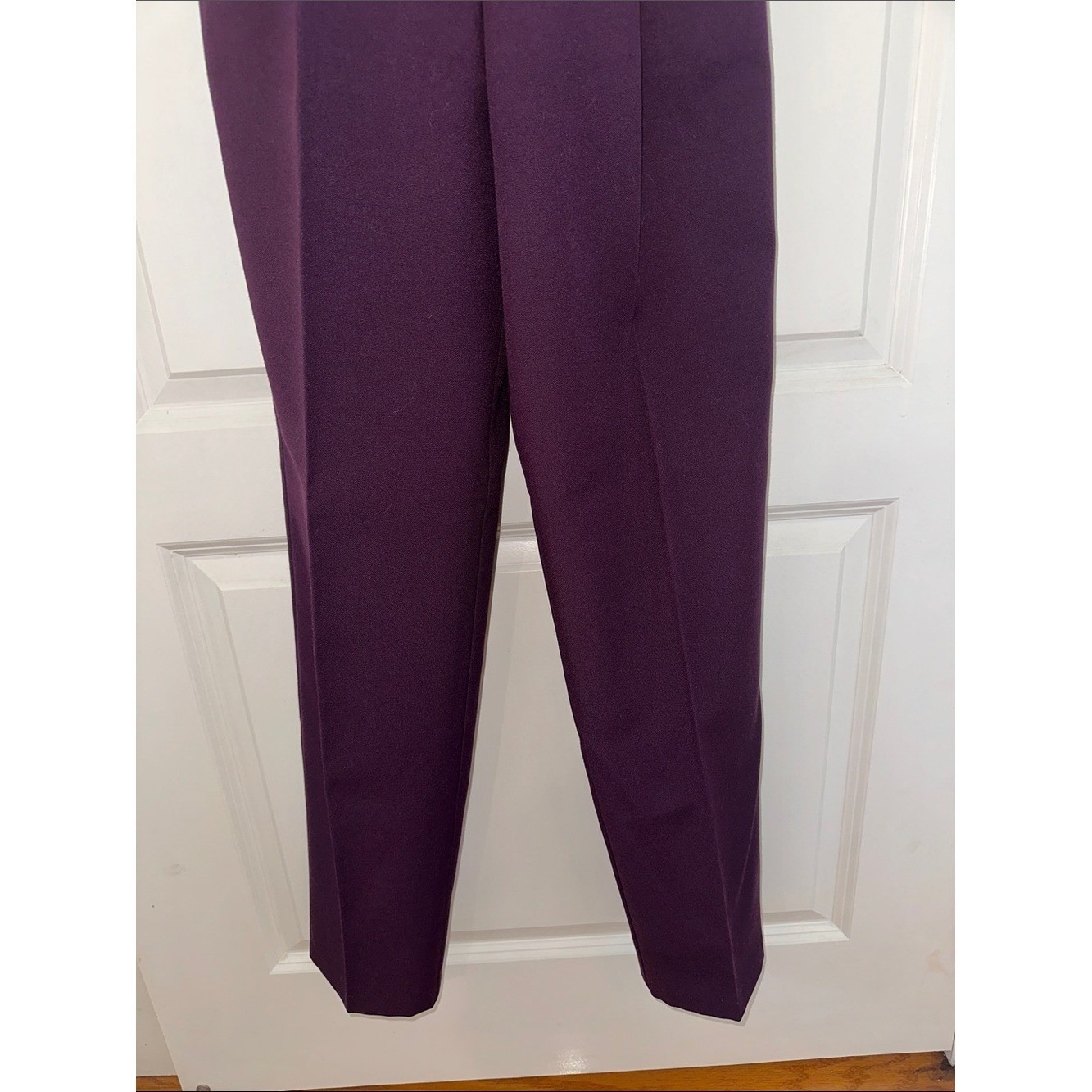 Vintage 70s Smart Pants Brand High-Waist Tailored Trousers in Deep Plum
