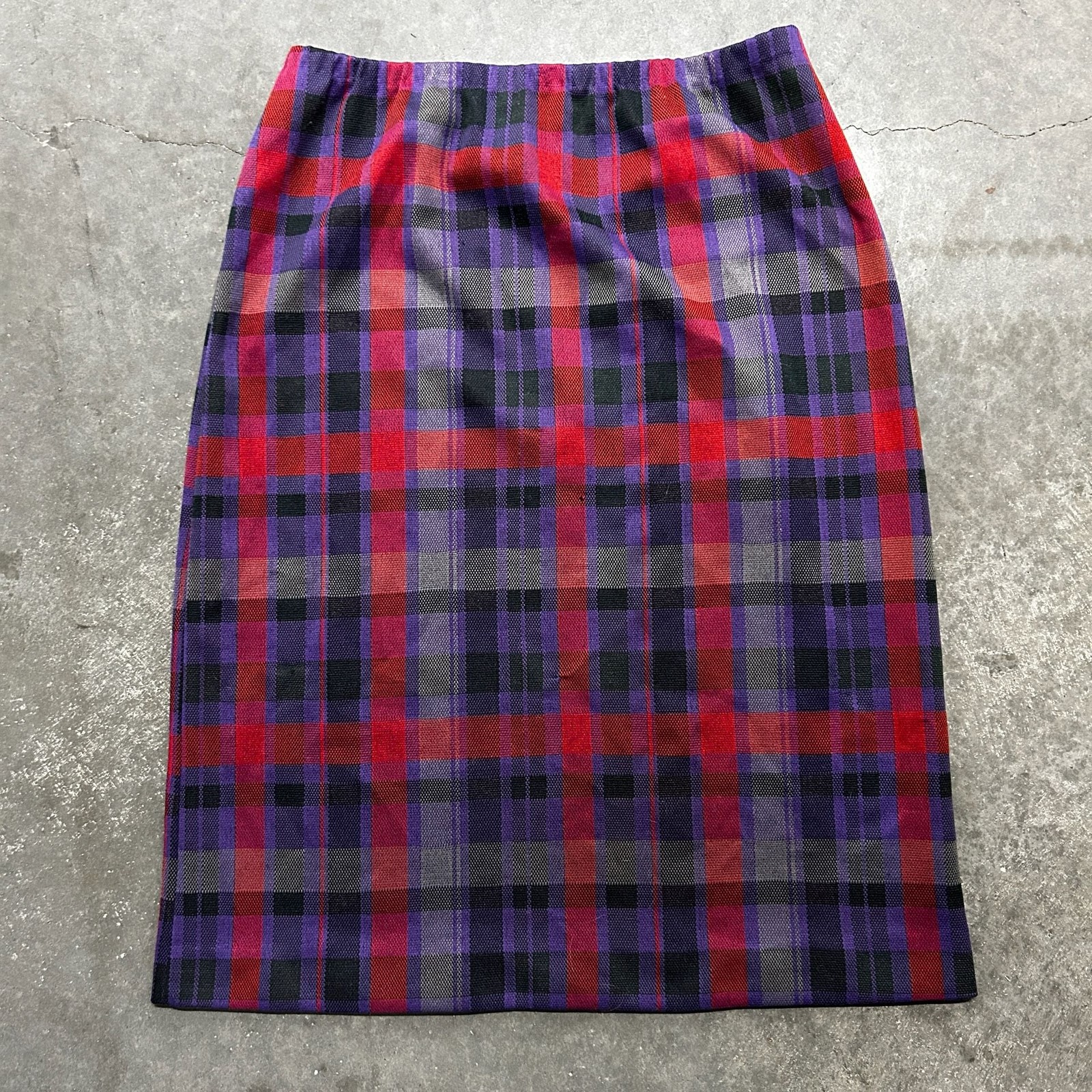 Vintage 80s Union Made Women’s Plaid Blazer and Skirt Two-Piece Set