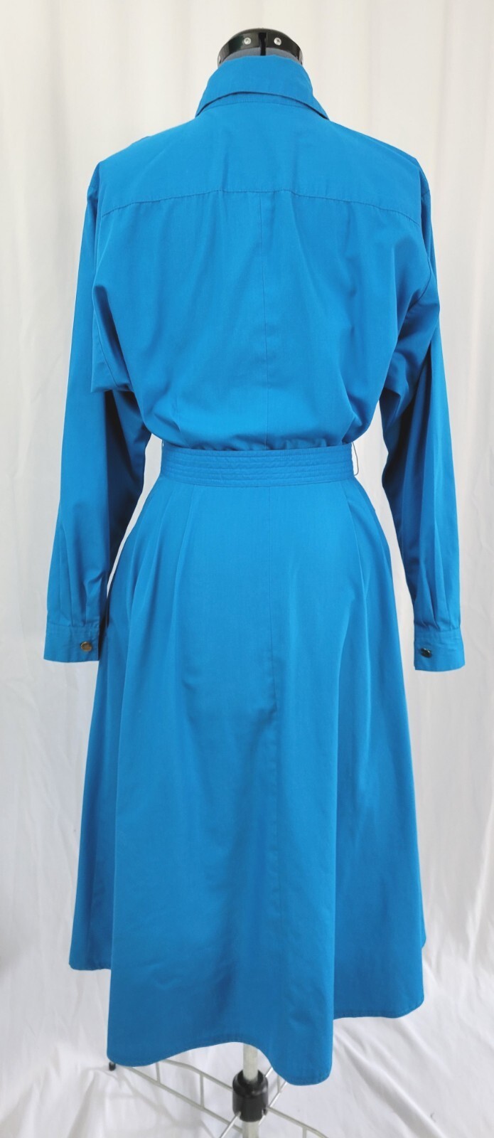Vintage Darian Bright Blue Shirt Dress w Matching Belt Size 10