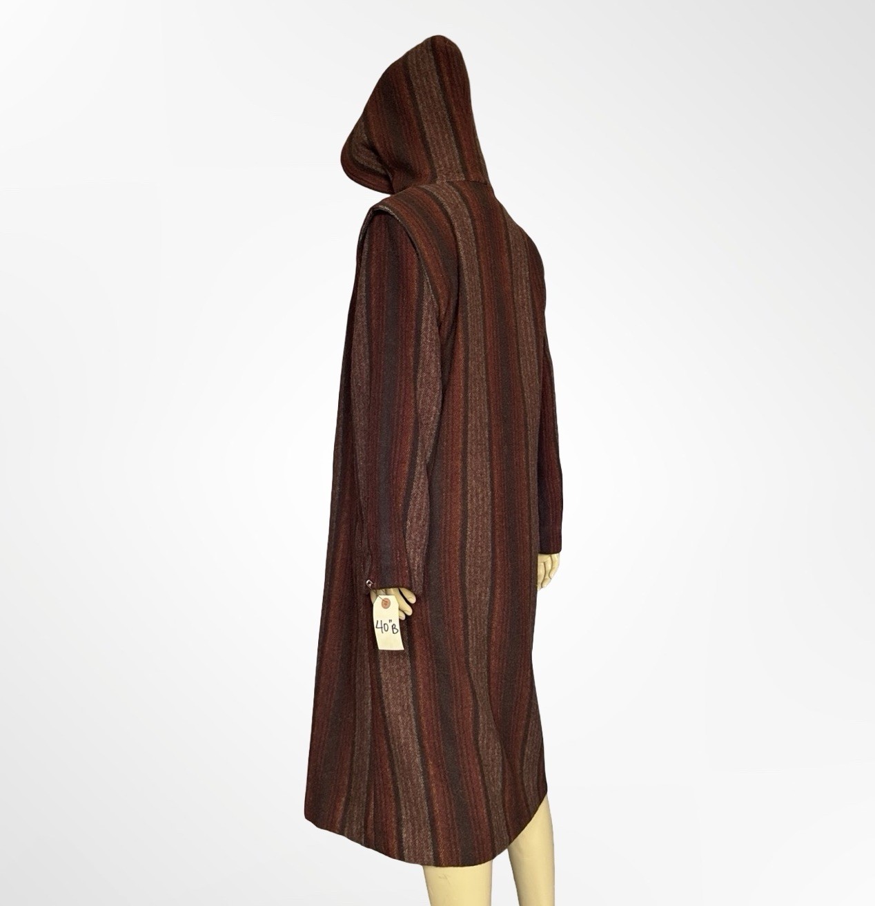 Scottish Wool Hooded Toggle Coat Peabody House Vintage 1970s Sony Pictures Large