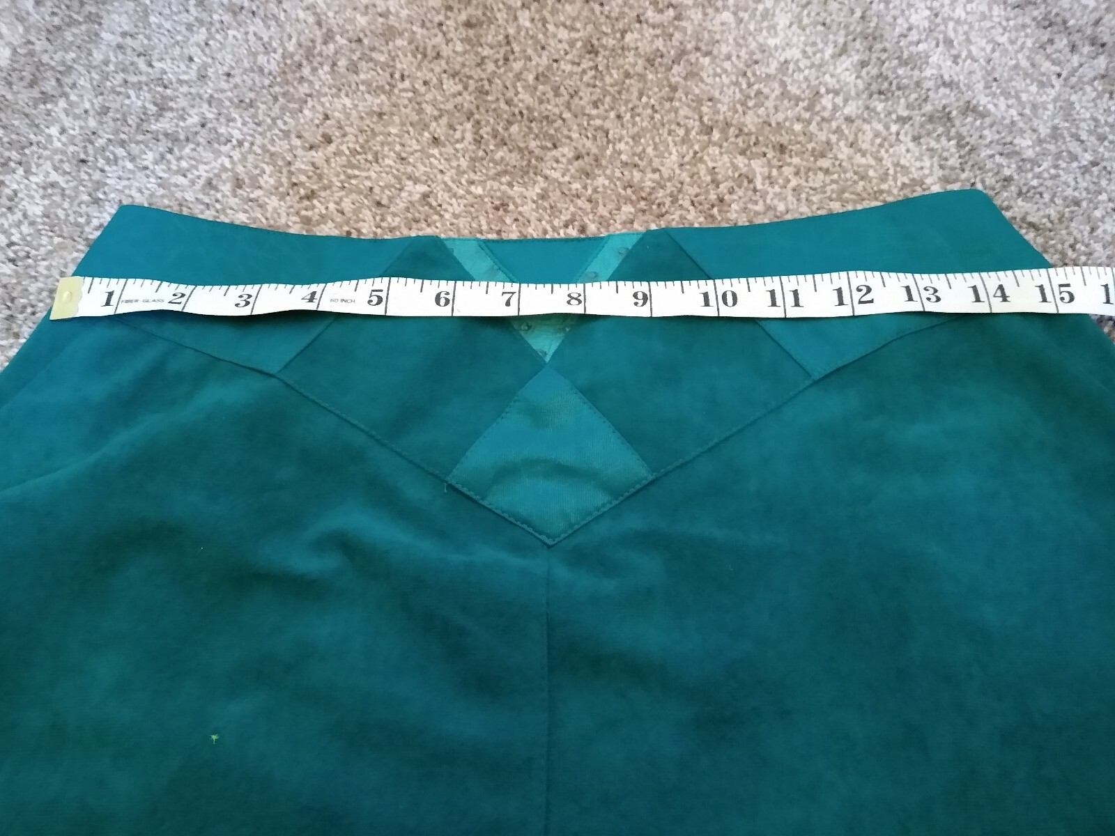 Vintage City Girl Skirt Green High Waisted Polyester Skirt M/L