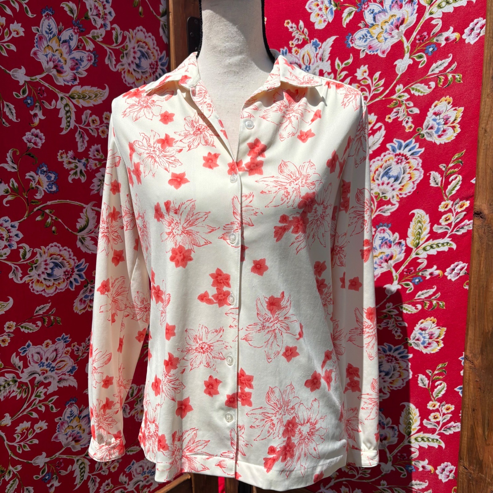 Vintage Floral Western Prairie Floral Button Down Women’s Size M-L
