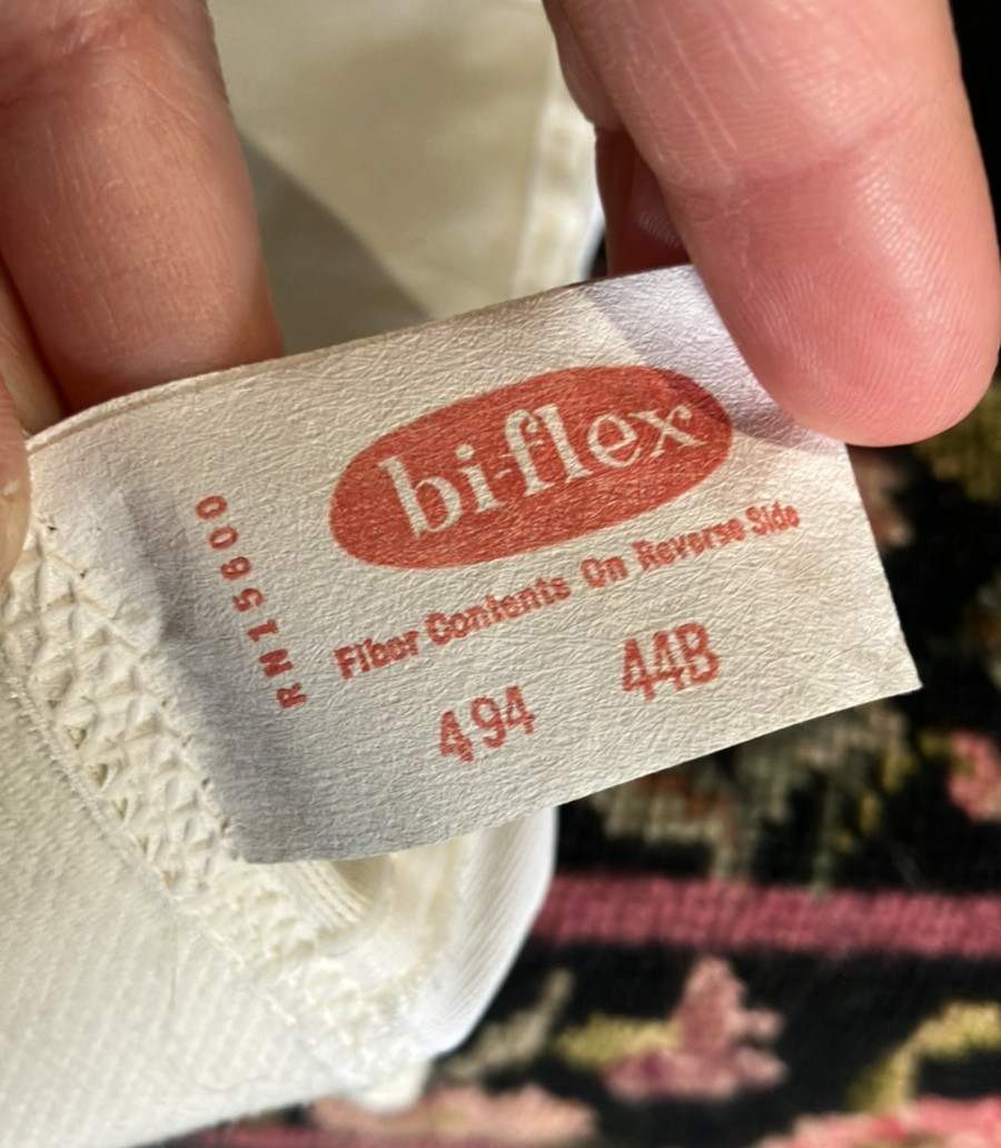 Vintage Bi-flex Unlined Longline Bra 44B Front-closure 1960s 70s