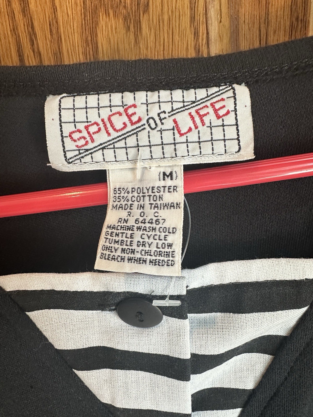 Vintage Spice Of Life Jumper Jumpsuit Romper Sz Medium Black White Balloon Pants